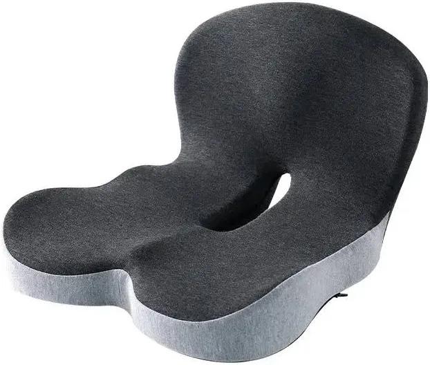 One Piece Memory Foam Car Seat Cushion & Lumbar Back Support Pillow For Car, Office, Chair Home Pressure-Relief