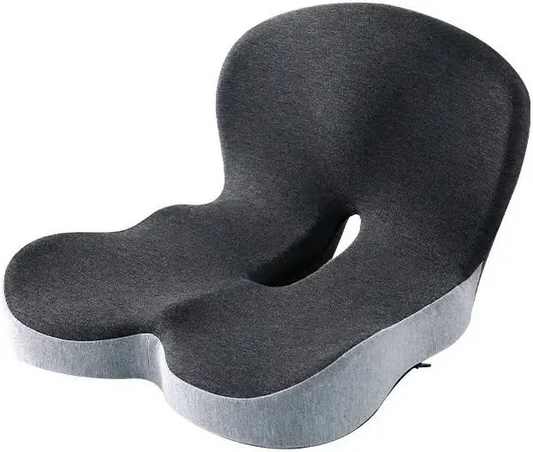 One Piece Memory Foam Car Seat Cushion & Lumbar Back Support Pillow For Car, Office, Chair Home Pressure-Relief