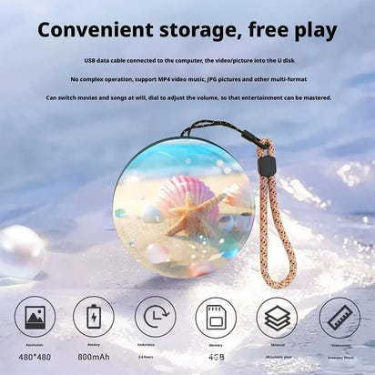 3D Video Crystal Ball DIY Memory Art Glass Ball Lamp Spherical Pixel Display 2.7inchs Screen 4GB Videos Player for Gift