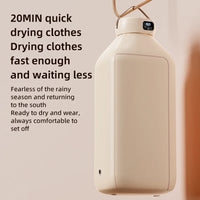 Portable Electric Dryer Multifunctional Dryer Foldable Timed Fast Drying Low-noise Warm Air Heating Clothing Care Mini Dryer