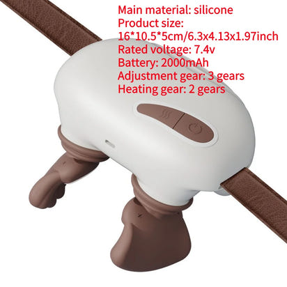 Bionic Neck Shoulder Massager Heated Back Massagers Electric Kneading Muscles Massage Pillow Neck Supplies Gifts For Friends